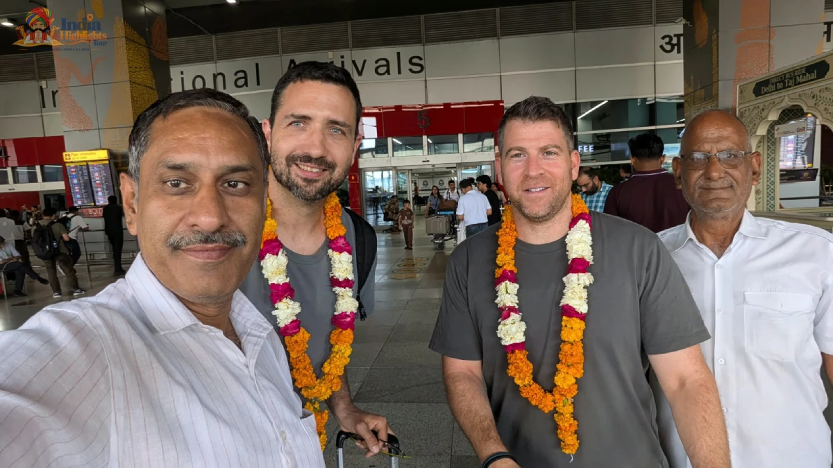 International guests greeted with fresh floral garlands at Indira Gandhi International Airport arrival terminal in Delhi